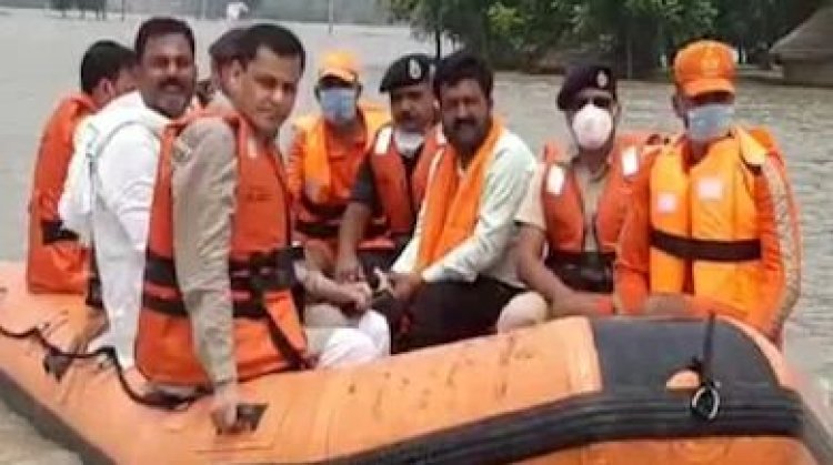 समस्तीपुर पहुंचे केंद्रीय गृह राज्य मंत्री नित्यानंद राय,   किया बाढ़ प्रभावित क्षेत्रों का दौरा