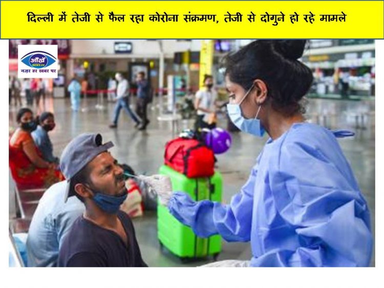 दिल्ली में तेजी से फैल रहा कोरोना संक्रमण, तेजी से दोगुने हो रहे मामले