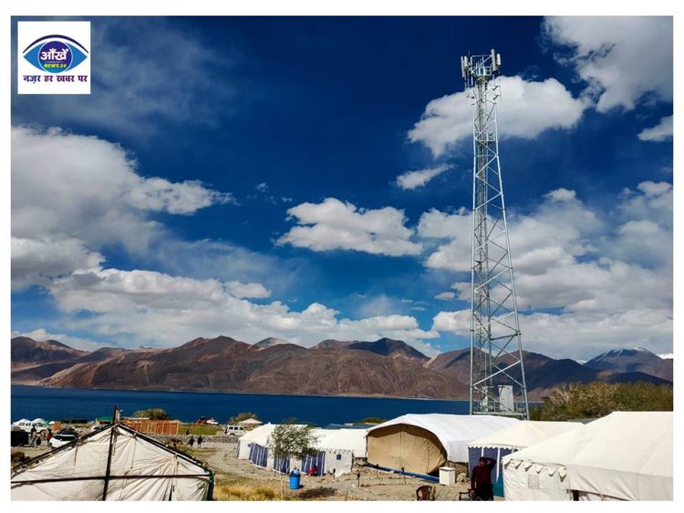लद्दाख की मशहूर पैंगोंग झील पर जियो की 4जी मोबाइल कनेक्टिविटी शुरू