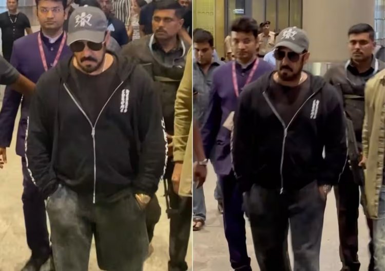 कड़ी सुरक्षा के बीच एयरपोर्ट पर नजर आए Salman Khan, गर्मी में जैकेट पहनने पर ट्रोल हुए 'भाईजान