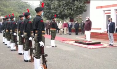 मुख्यमंत्री नीतीश कुमार ने अपने सरकारी आवास पर झंडोतोलन किया l