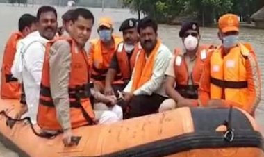 समस्तीपुर पहुंचे केंद्रीय गृह राज्य मंत्री नित्यानंद राय,   किया बाढ़ प्रभावित क्षेत्रों का दौरा