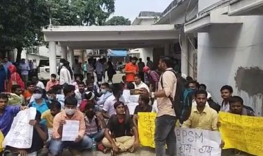 अभ्यर्थियों ने पंचायती राज मंत्री सम्राट चौधरी का घेराव किया