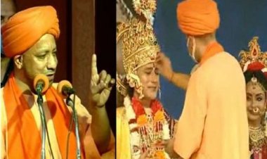 सीएम योगी ने प्रभु राम का किया राज तिलक, बोले- जो रामभक्तों पर गोलियां चला रहे थे वे आज झुके