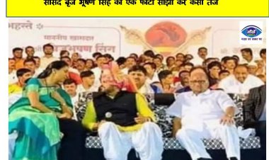 महाराष्ट्र नव निर्माण सेना के एक नेता ने राकांपा प्रमुख शरद पवार और भाजपा सांसद बृज भूषण सिंह का एक फोटो साझा कर कसा तंज