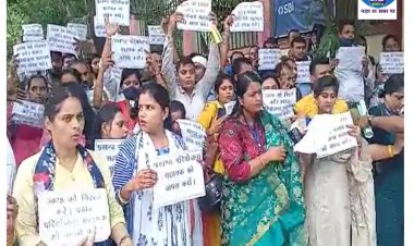 आईसीडीएस कर्मचारियों ने समाज कल्याण मंत्री मदन साहनी का किया घेराव