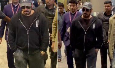 कड़ी सुरक्षा के बीच एयरपोर्ट पर नजर आए Salman Khan, गर्मी में जैकेट पहनने पर ट्रोल हुए 'भाईजान