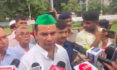 पटना में मंत्री तेज प्रताप यादव ने पार्क का किया उद्घाटन 