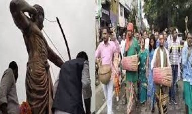 भागलपुर में स्वतंत्रता सेनानी तिलकामांझी के कांस्य की प्रतिमा का हुआ अनावरण