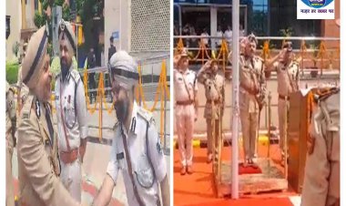 77वें स्वतंत्रता दिवस समारोह के अवसर पर डीजीपी ने किया झंडातोलन 