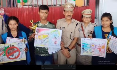 रेल पुलिस पटना के द्वारा साईबर अपराध के विरूद्ध पेंटिंग प्रतियोगिता आयोजन 