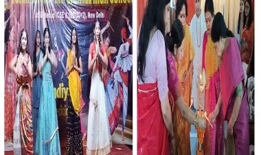 LMC High School पटना में धूमधाम से मनाया गया गरबा डांडिया कार्यक्रम