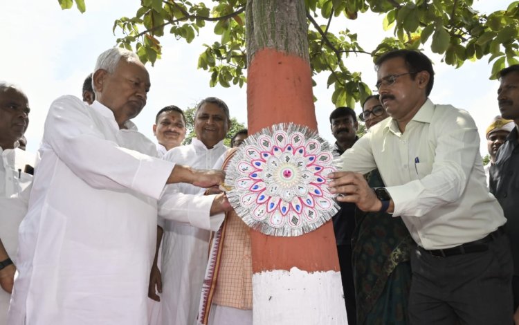 Rakshabandhan 2024: सीएम नीतीश कुमार ने पेड़ को बांधी राखी, रक्षाबंधन के पावन पर्व पर दे दिया बड़ा संदेश