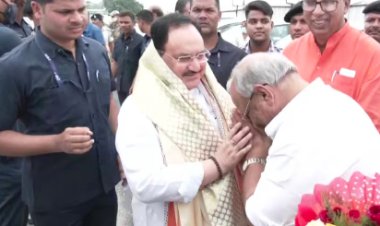 जेपी नड्डा पहुंचे पटना, बिहार को देंगे बड़ी सौगात, भाजपा ने किया जोरदार स्वागत, दिखाई ताकत