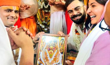 विराट कोहली और अनुष्का शर्मा पहुंचे हनुमान गढ़ी मंदिर, पूजा-अर्चना कर लिया आशीर्वाद