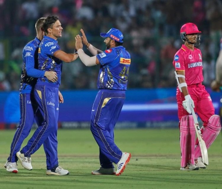 IPL 2025: Mumbai Indians ने Rajasthan Royals को 100 रन से हराया, प्लेऑफ की दौड़ से राजस्थान रॉयल्स बाहर