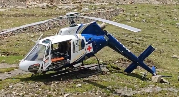 केदारनाथ में एयर एम्बुलेंस क्रैश, लैंडिंग से ठीक पहले हुआ हादसा; सभी यात्री सुरक्षित