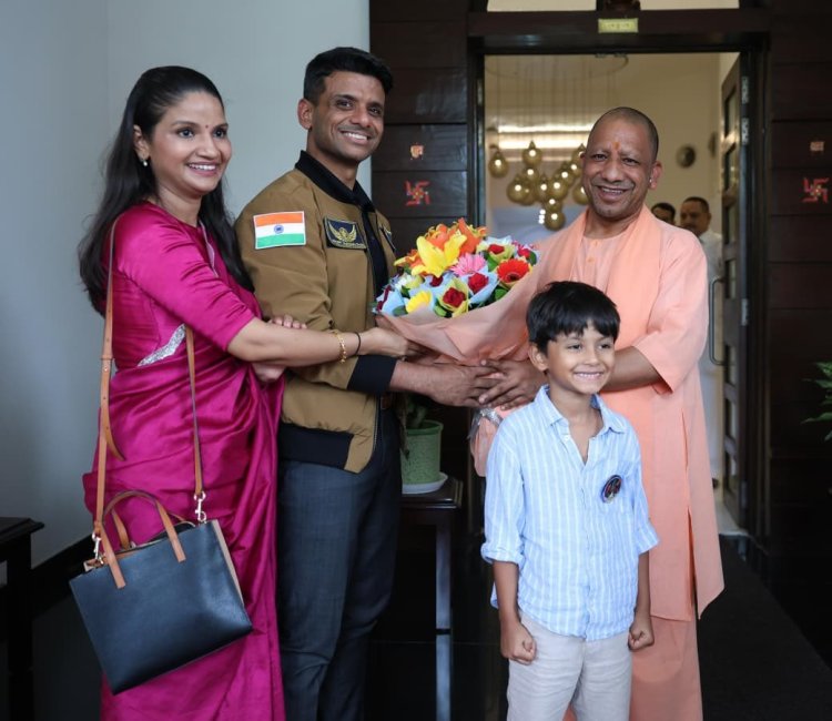 अंतरिक्ष से लौटे देश के सपूत शुभांशु शुक्ला ने की CM योगी से मुलाकात, कहा – 'भारत के लिए सुनहरा समय'