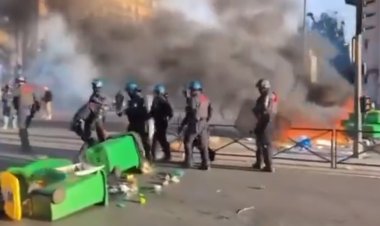 फ्रांस में राष्ट्रपति मैक्रों के खिलाफ देशव्यापी विरोध प्रदर्शन, पेरिस की सड़कों पर हंगामा और आगजनी