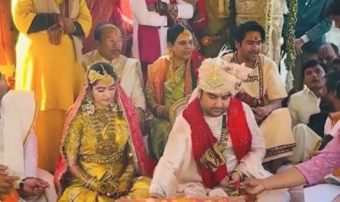 कथावाचक इंद्रेश उपाध्याय और शिप्रा बने जीवनसाथी, गुलाबी नगरी में रचा गया आध्यात्मिक विवाह का इतिहास