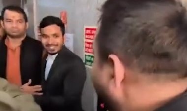 कैसे हो भाई? लिफ्ट खुली, नज़रें मिलीं; 8 महीने बाद तेज प्रताप–तेजस्वी का आमना -सामना
